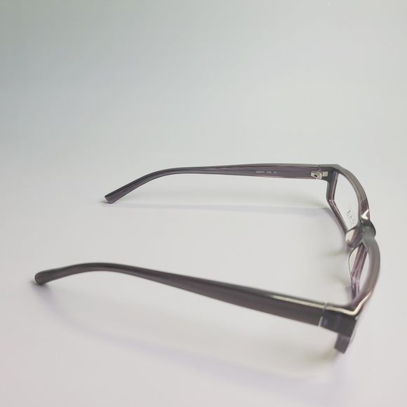 O&X NY OP-37 eyeglasses brown plum rectangular full stripe frame 53-17 143 C7 - Picture 8 of 12